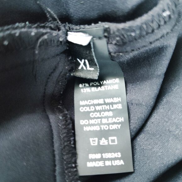 ONA XL Upper East Split Flare Black Stretch Leggings Ponte Pants Asymmetrical - Picture 14 of 16